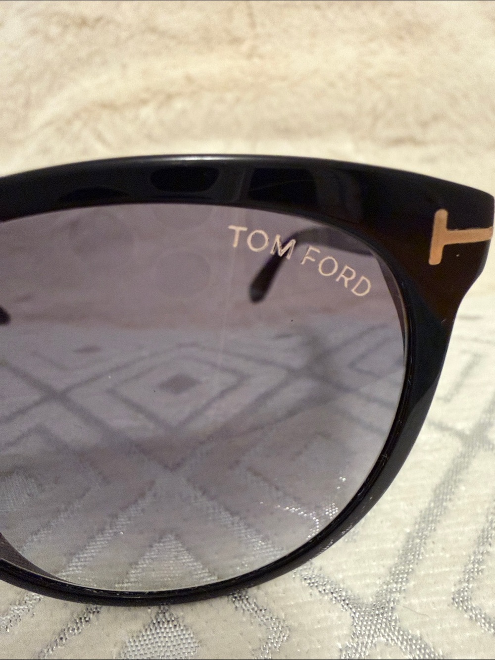 Tom Ford Black Frame Sunglasses with Gray Gradient Lenses - Picture 5 of 6